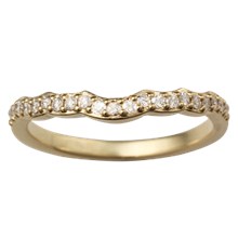 Rose Poppy Daisy Wedding Band - top view