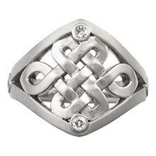 Tibetan Knot Wedding Band - top view
