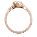 Carved Wave Light Engagement Ring
