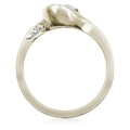Carved Wave Light Engagement Ring