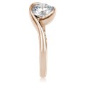 Carved Wave Light Engagement Ring