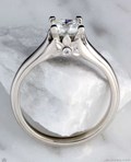 Princess Cut Diamond Leaf Solitaire