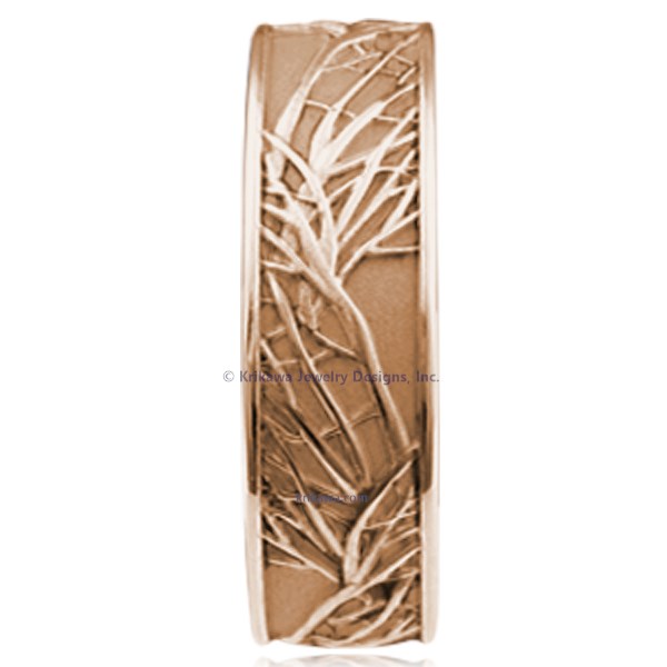 Your love has branches that reach farther than you'll ever know.  Representing eternal love, this exquisitely sculpted and detailed wedding band is hand made in the width and metal of your choice, just for you. 