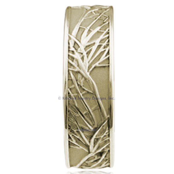 Your love has branches that reach farther than you'll ever know.  Representing eternal love, this exquisitely sculpted and detailed wedding band is hand made in the width and metal of your choice, just for you. 