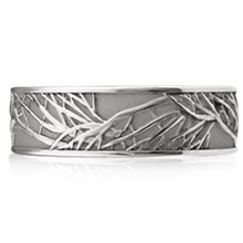 Tree of Life Wedding Band - top view
