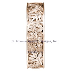 Oak Leaf Eternity Wedding Band