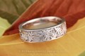 Unique Handcrafted Oak Leaf Wedding Band