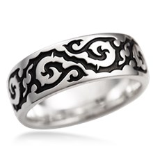 Tribal Infinity Wedding Band