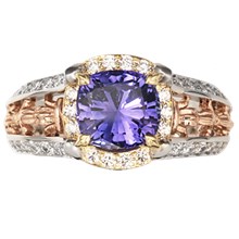 Juicy Vintage Fleur De Lis Engagement Ring - top view