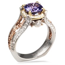 Juicy Vintage Fleur De Lis Engagement Ring