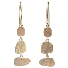 Mokume Pebble Earrings