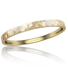 Delicate Hammered Wedding Band