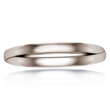 Layered Crossover Wedding Band - top view