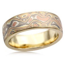Autumn Mokume Wedding Band