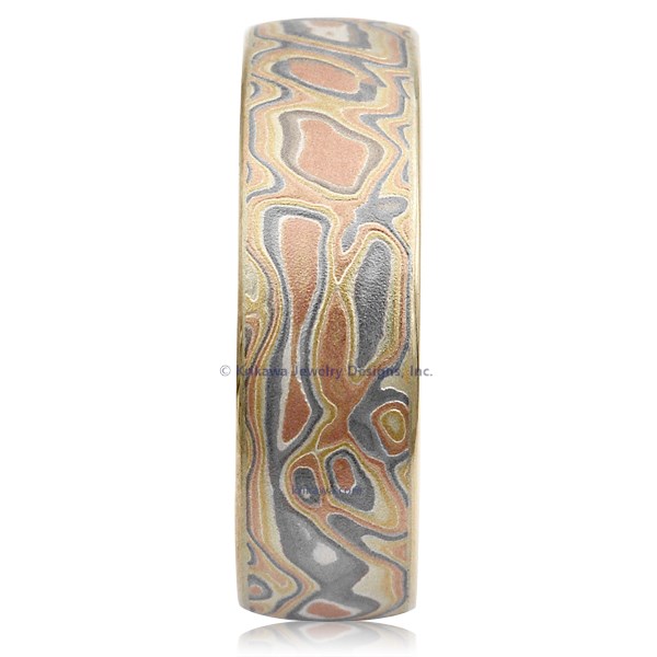 Autumn Mokume Wedding Band