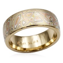 Autumn Mokume Wedding Band