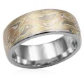 This mokume flavor captures that special time of year with layers of 18k yellow gold, 14k white gold, 14k rose gold and sterling. 