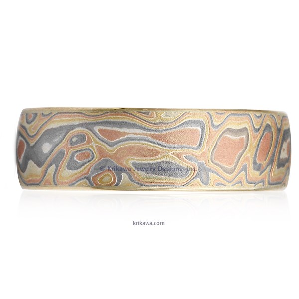Autumn Mokume Wedding Band