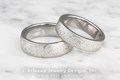 Iced Platinum Mokume Gane Wedding Band Set