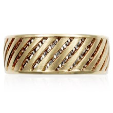 Lattice Work Wedding Band - top view
