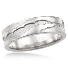 Agave Leaf Wedding Band