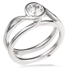 Swirl Scaffolding Engagement Ring