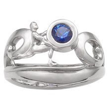 Silver Surfer Engagement Ring - top view