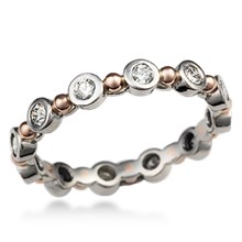 Bezel & Bead Diamond Wedding Band