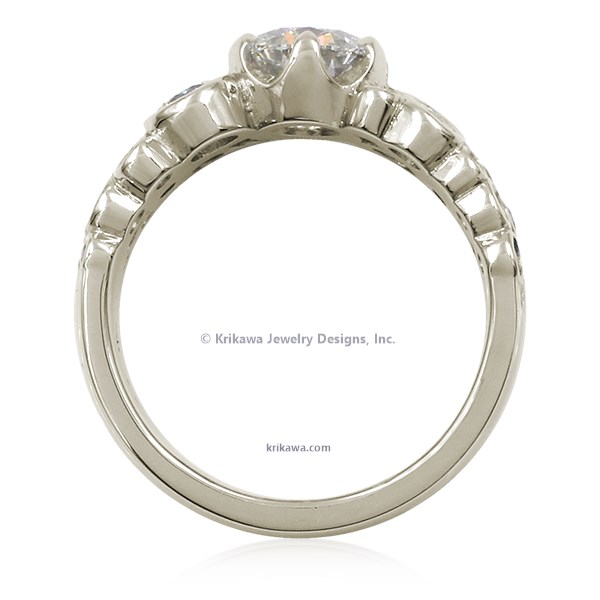 Express yourself with this bubbly ring style! Lightweight and sparkly, this engagement ring is made from bezel-set diamonds clustered together like bubbles.