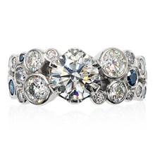 Bubble Diamond Engagement Ring - top view