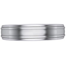 Lathed Mens Wedding Band - top view