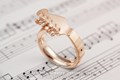 Handcrafted Guitar Ring in Rose Gold