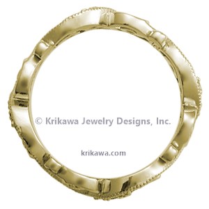 Infinity Leaf Diamond Wedding Band