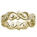 Infinity Leaf Diamond Wedding Band