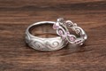 Infinity Vine & Leaf Wedding Ring Set
