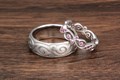 Infinity Vine & Leaf Wedding Ring Set