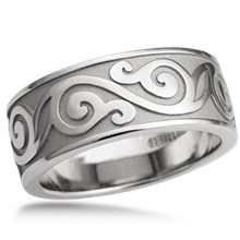 Infinity Leaf Eternity Wedding Band
