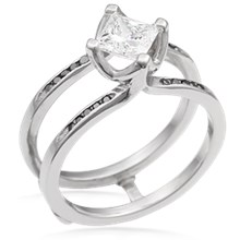 Organic Scaffolding Diamond Engagement Ring