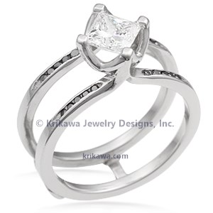 Organic Scaffolding Diamond Engagement Ring