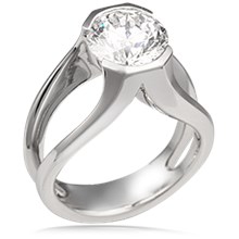 Modern Sculpture Engagement Ring