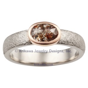 Rustic Bezel Engagement Ring