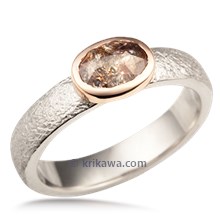 Rustic Bezel Engagement Ring 