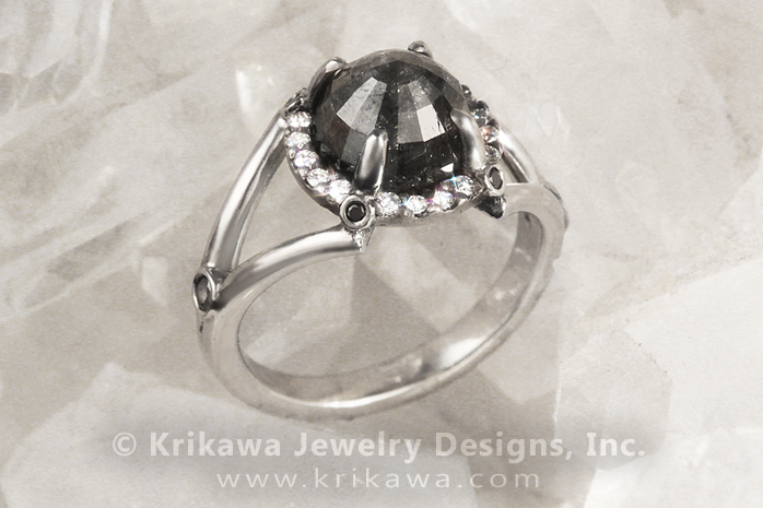 Rustic Diamond Engagement Ring