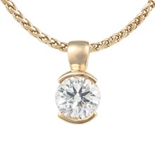 Diamond Semi-Bezel Pendant