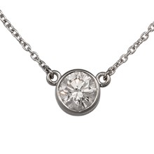 Diamond Bezel Solitaire Pendant