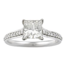 Pave Cathedral Engagement Ring - top view