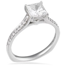 Pave Cathedral Engagement Ring