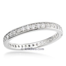 Pave Channel Eternity Wedding Band 