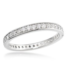 Pave Channel Eternity Wedding Band