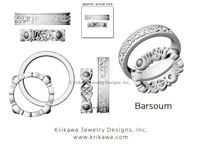 Design Your Own Pattern Wedding Ring Rendering